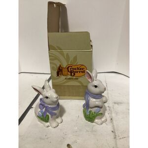 Cracker Barrel Bunny Rabbit Easter Spring Salt And Pepper Set - Mini